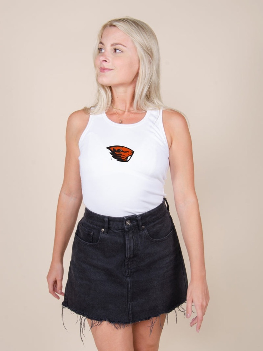 Hype and Vice Oregon State MVP Tank Top Black Embroidered Ribbed XL EUC - Picture 2 of 8